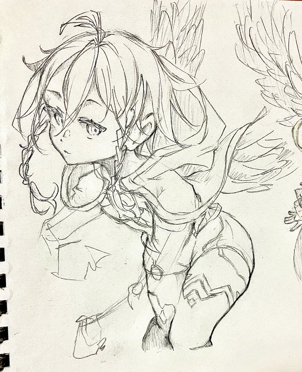 ポーズに悩んでいる…
I wonder what pose I should make his arms in...🤔