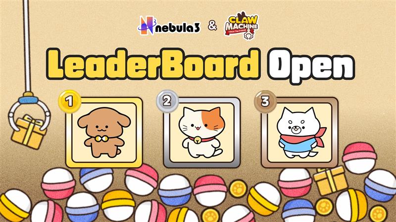Nebula3_GameFi's tweet image. 🏆 Leaderboard is now OPEN!

Play Claw Machine,
climb the ranks,
and prove you belong at the top.
Every play counts.
Every post matters.
Let’s see who takes the crown 👑