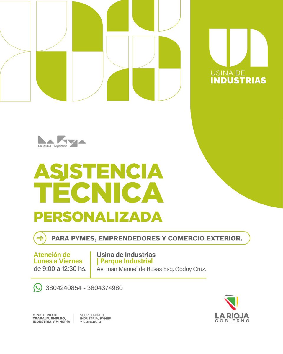 📚📖¿Necesitas asesoramiento para tu pyme o. emprendimiento?

👩🏻‍💻Estamos para guiarte en todo lo que necesites. 

📅Visitanos de lunes a viernes de 9 a 12:30 hs. en la Usina de Industrias, ubicada en Avenida Juan Manuel de Rosas esquina Godoy Cruz (Parque Industrial).