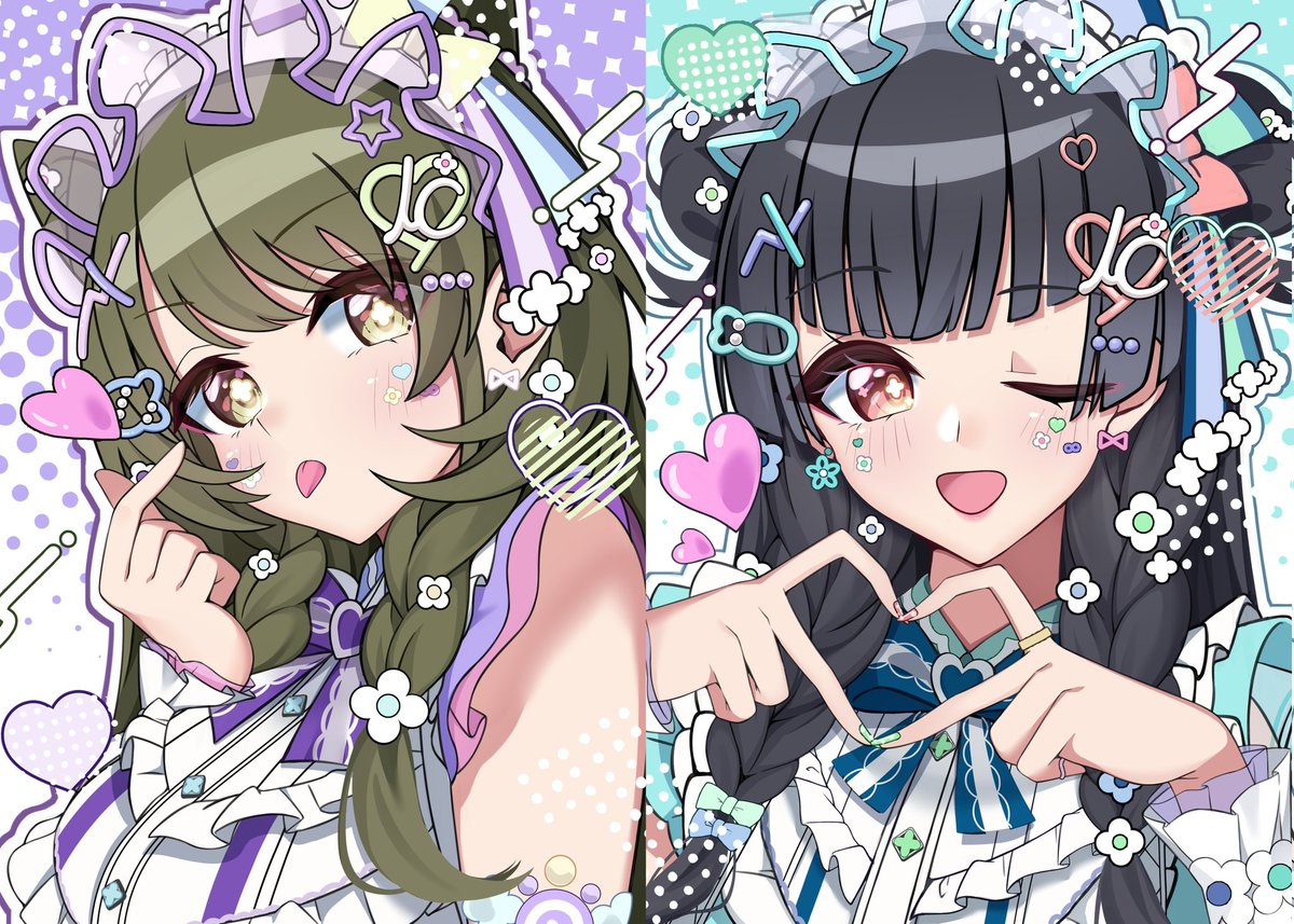 にちかとちょっと前に描いた冬優子並べたらめっちゃ可愛いんだけど✨✨
残りの3人も絶対描くから楽しみにしてて〜