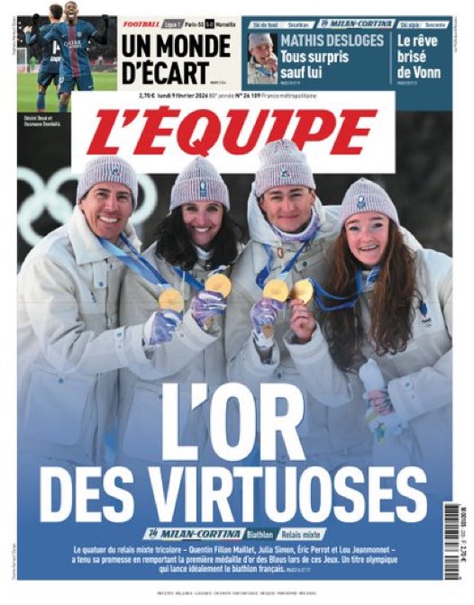 Biathlon_FRA's tweet photo. Quelqu’un a trouvé cette Une chez le Buraliste ce matin ? 🙃🙃🙃 https://t.co/azOX9bNr5H