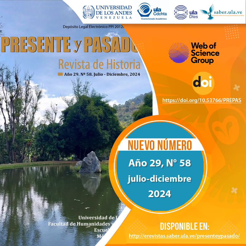 SaberULA's tweet photo. Presente y Pasado. Año 29, N° 58, julio-diciembre 2024.  Disponible en: https://t.co/ZKk6BVuPMD @ULA_DTES @PrensaULA @rectoradoula @CDCHTA @CdchtaUla @revistasve https://t.co/3prlwJqe4x