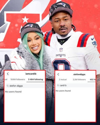 Cardi B and Stefon Diggs unfollowed each other after his Super Bowl loss. 😬