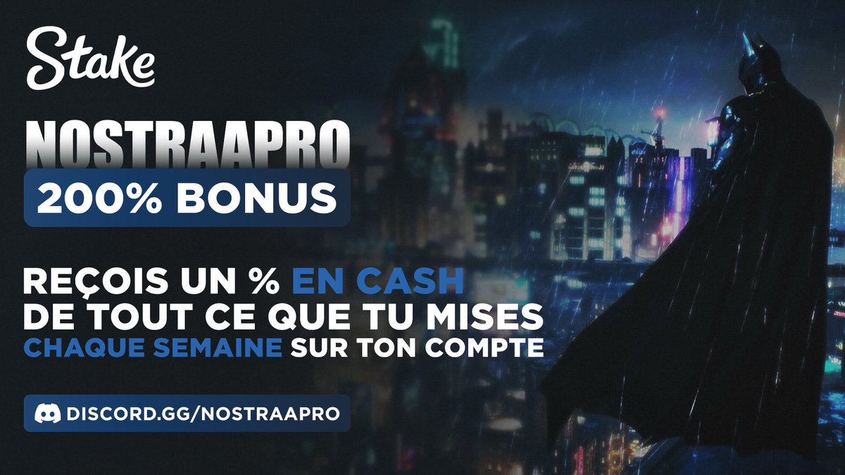 20€ dans les LIKES et RT ♻️❤️

💥 BONUS 200% <a href="/Stake/">Stake.com</a> x <a href="/NostraaPro/">Nostra</a> 

Dépose 200€, 500€ ou 1K€ en une fois et reçois jusqu’à 2000€ en bonus 🔥(+ est possible) 

Wagger 35x – demande via le bot Telegram 👇
t.me/stake_nostraap…

Si ça bug pour vous, contactez nous en privé 🕵️