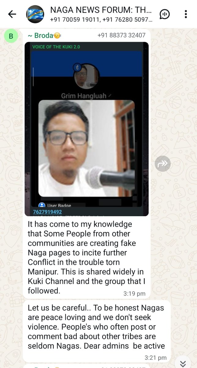 DynastyDoungel's tweet photo. Urgent Appeal: 
This is my humble request to the Deputy Commissioner and Superintendent of Police, Churachandpur, to apprehend Grim Hangluah (contact number +917627919492) for creating a fake Naga page and spreading fake information, deliberately trying to incite further conflict in this troubled state of Manipur. 

As per information received, he is from Churachandpur District. These war-mongering individuals must be booked and put behind bars immediately for inciting violence and spreading fake information. 

Copy to:
Commander, 
27 Sector, 
The Assam Rifles (for your kind initiative). 

Regards, 
The Proud Indian

@Ccpur_Police @DIO_Ccpur @DC_Ccpur @KSO_CCPur
@LokBhavManipur @manipur_police @official_dgar @Spearcorps @BhallaAjay26 @KSOGHQ