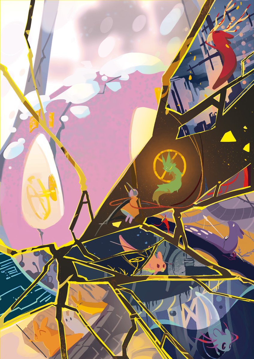 FlunakyAzu's tweet image. What did you see? Did you witness the fate you’re tangled in? Have you found the answer? Has it always been here, just on the other side of the mirror—forever out of reach?#Rainworld #rainworldfanart