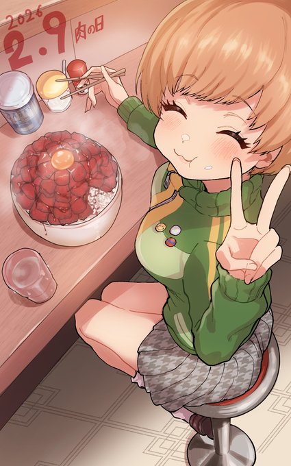 #肉の日 

今日は肉の日だけど新規絵描けなかったよ、過去絵。
肉は食べます。皆も食べよう。 