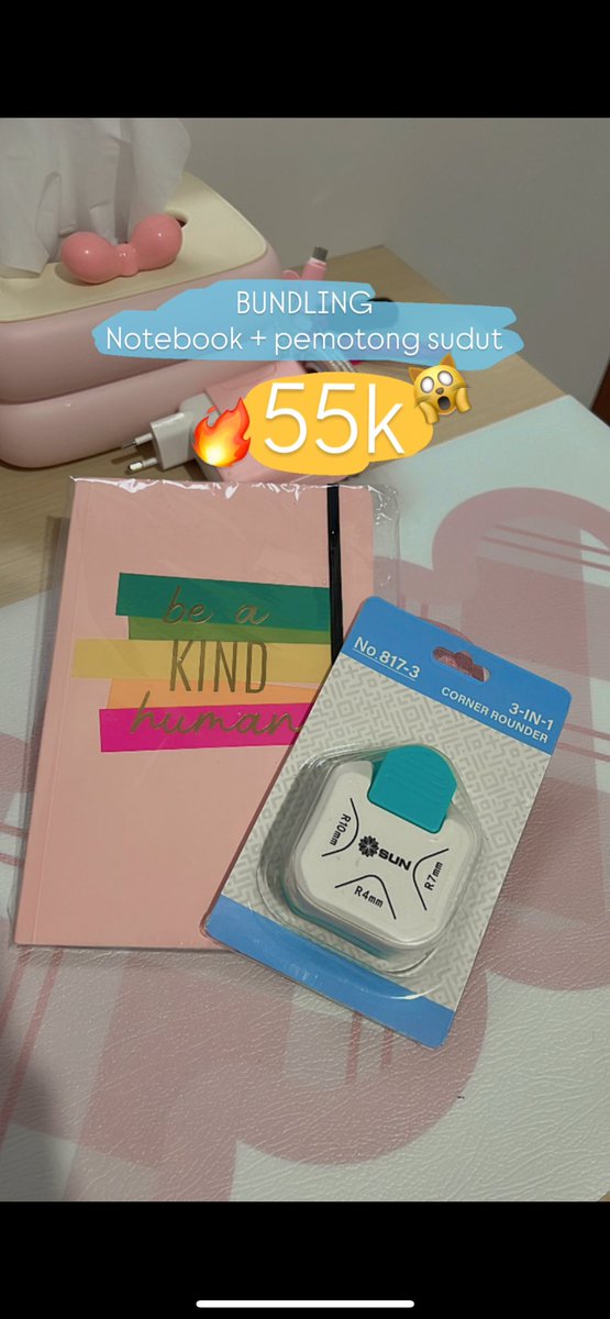Lil_Tinkerbelll's tweet photo. BUNDLING‼️🔥
1. Notebook + Corner rounder cutter 
💰55k

2. Notebook + Map Organizer
💰25k

3. All in one (Notebook + map organizer + corner rounder cutter)
💰75k https://t.co/KHo1FbWWfy