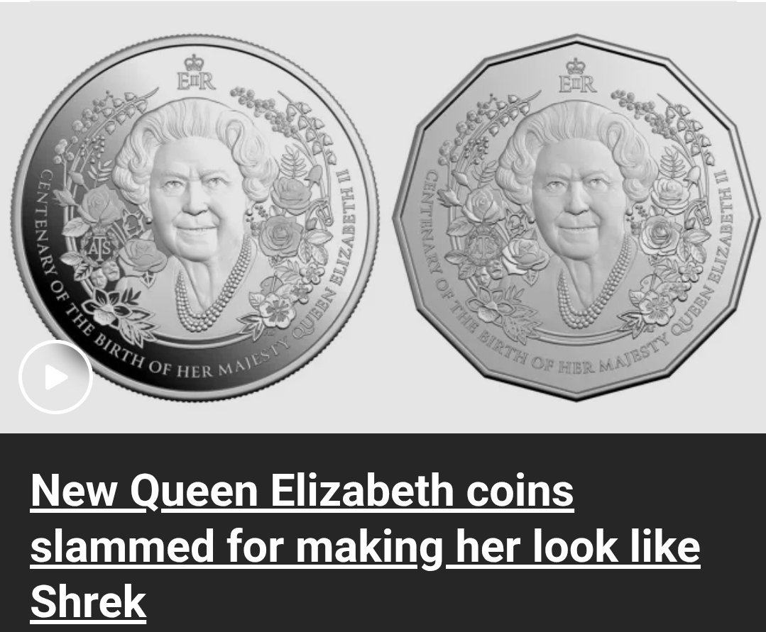 To be honest, she does look a bit like Shrek on that coin 😂