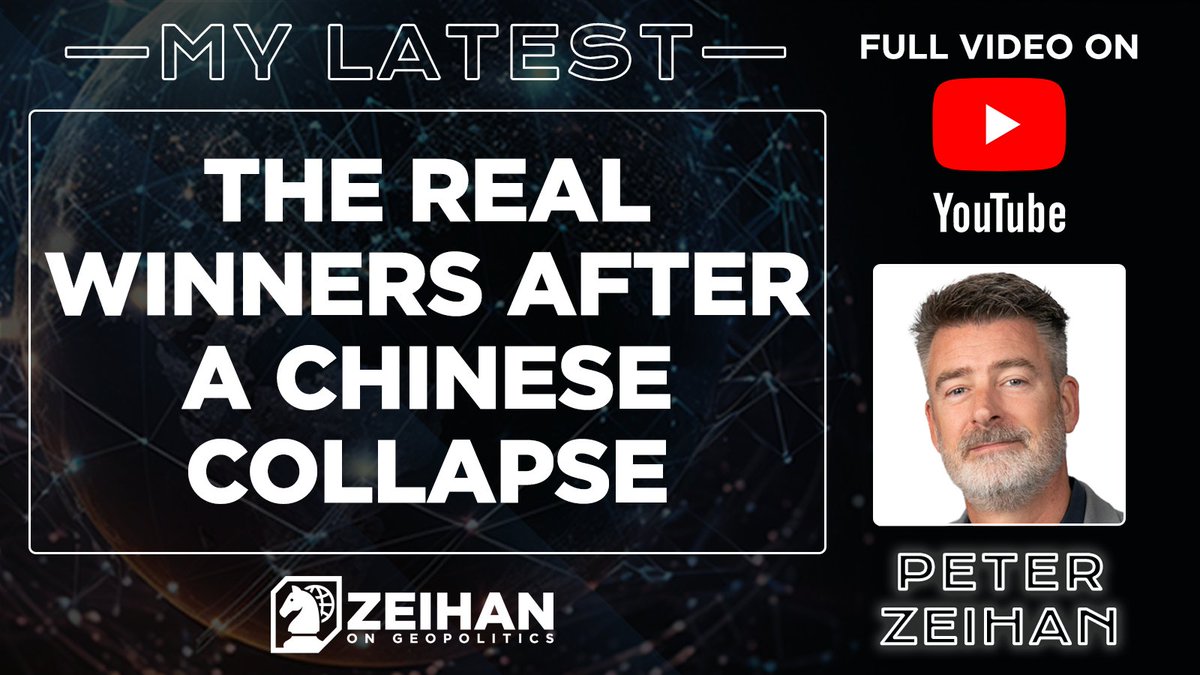 PeterZeihan's tweet image. First order of business: No, this isn't financial advice. Second order of business: taking a loan out in Yuan to profit from a Chinese collapse is a very bad idea.

Full Newsletter: bit.ly/49WMsQ4

#china #yuan #geopolitics