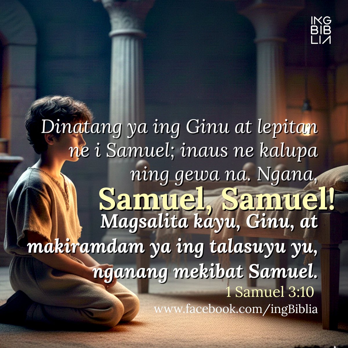 danlopez11's tweet photo. I Samuel 3:10 NKJV
Now the Lord came and stood and called as at other times, “Samuel! Samuel!” And Samuel answered, “Speak, for Your servant hears.”
#BibleVerseOfTheDay #VerseOfTheDay #Devotion  #ingBiblia #kapampangan https://t.co/uO14lqNKWU