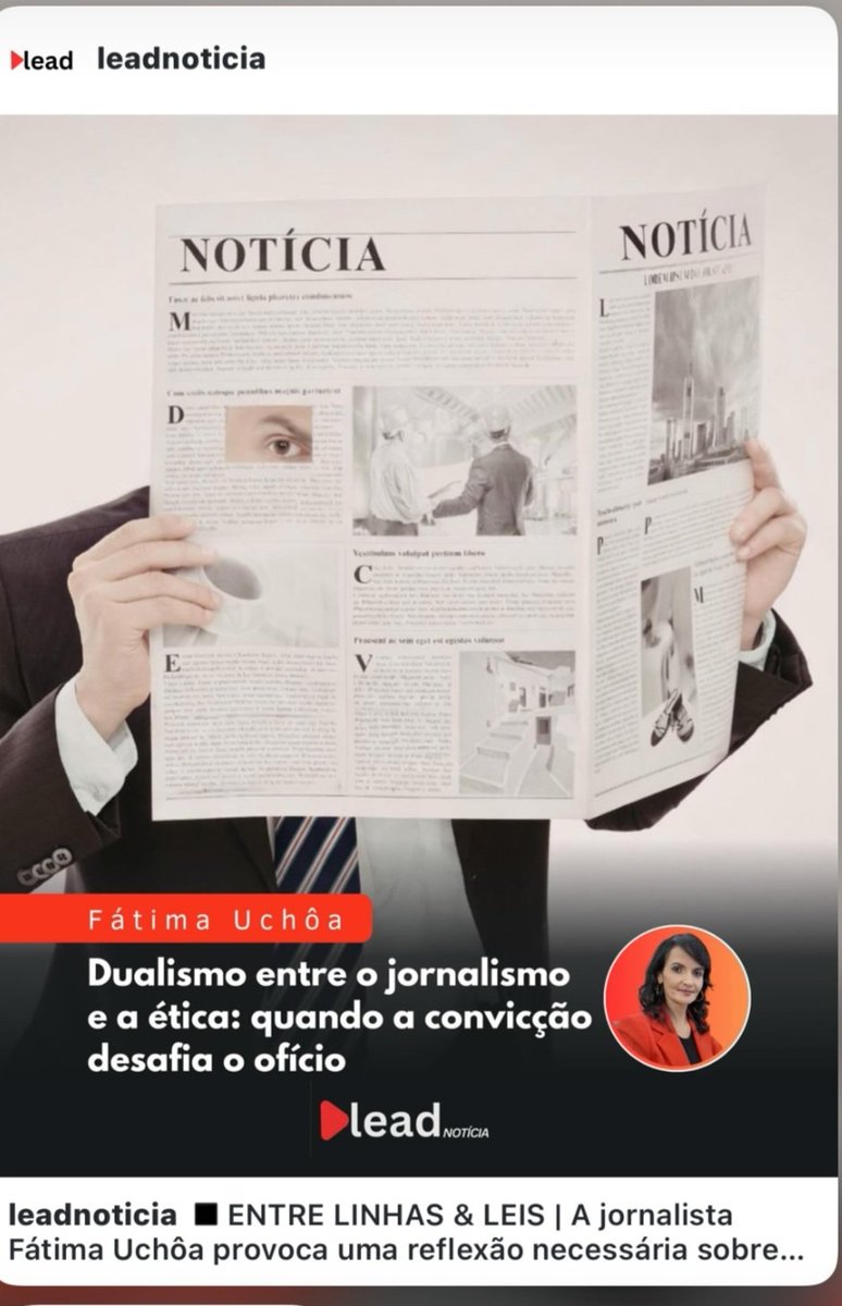 UchoaJournalist's tweet photo. Meu novo texto na nossa coluna mensal Entre Linhas &amp; Leis:
 https://t.co/q39qYFUVpr

Confira no portal de notícias Lead. https://t.co/FZBdQDYnU5