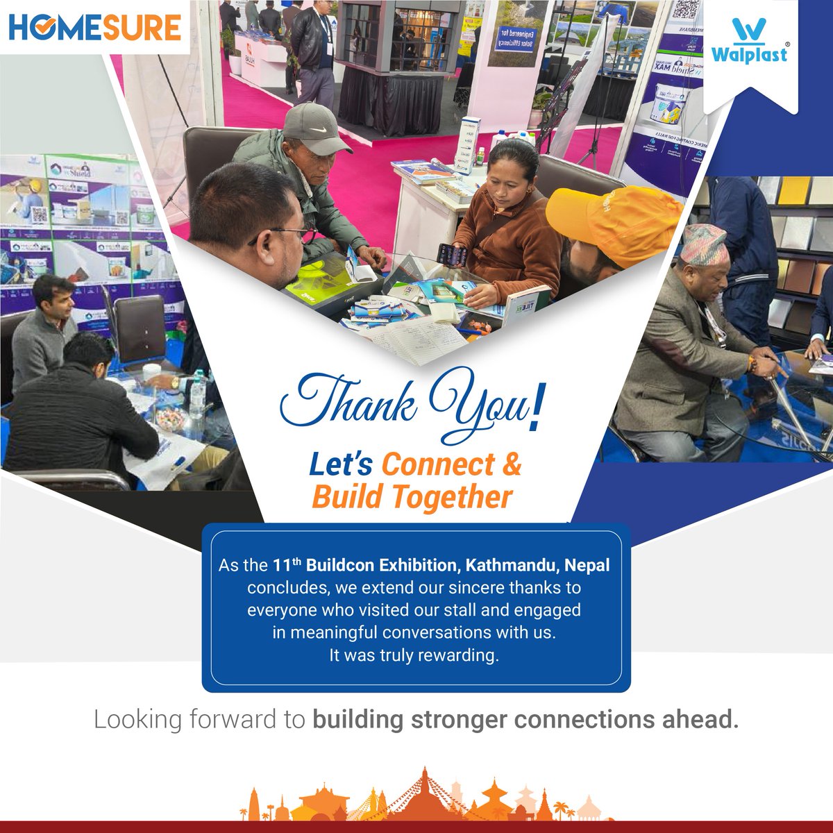 Walplast's tweet image. Thank you, Kathmandu!
The 11th #BuildconExhibition was a great opportunity to connect and collaborate.
Thank you to everyone who visited us. Looking forward to building stronger partnerships.

#NepalConstruction #BuildingSolutions #GlobalConstruction #Homesure #Walplast