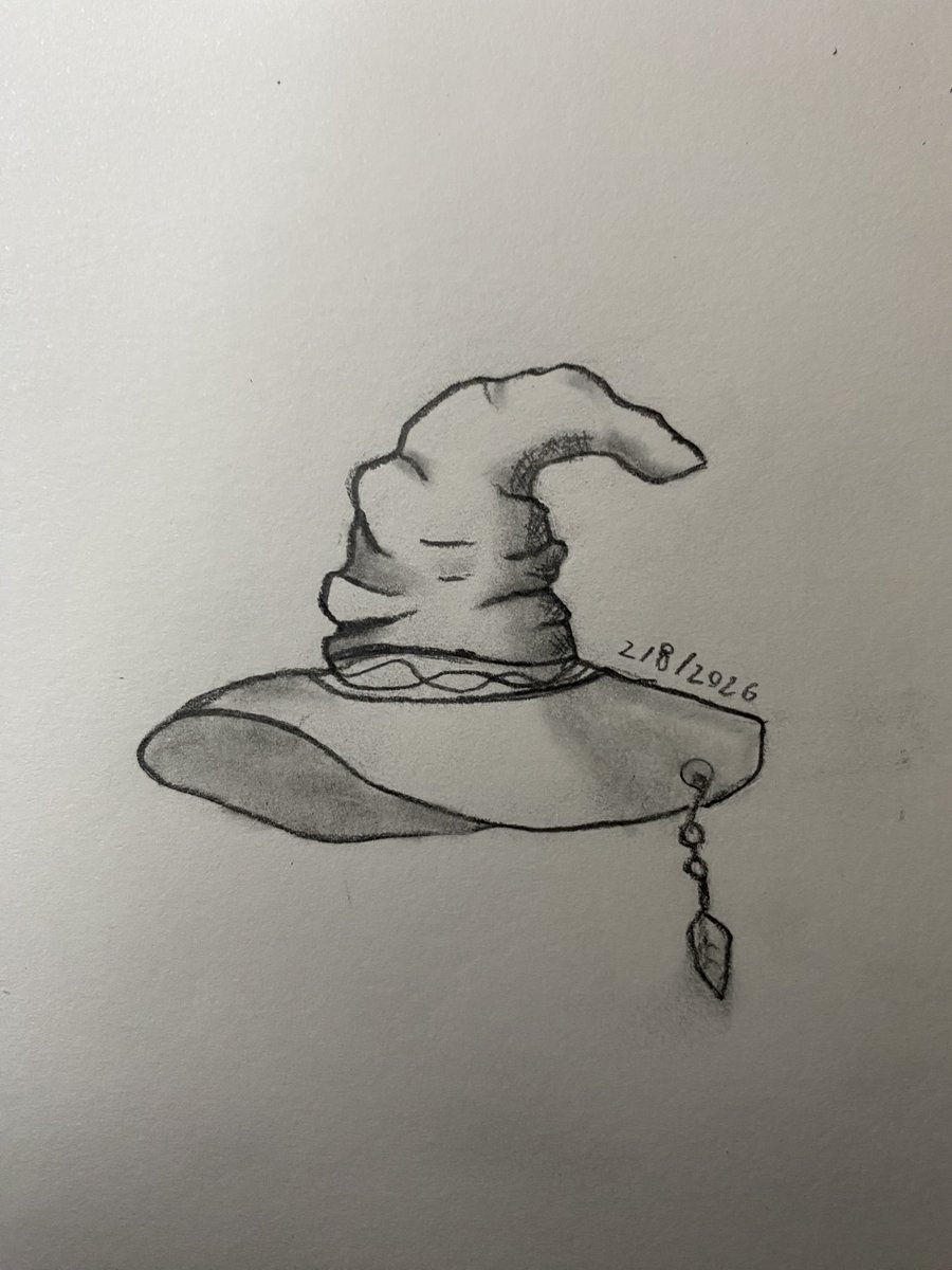 Out_keep_Art's tweet photo. Day 16,   

A witch hat, on my way to people.  

 #art https://t.co/zuOUzGJqof