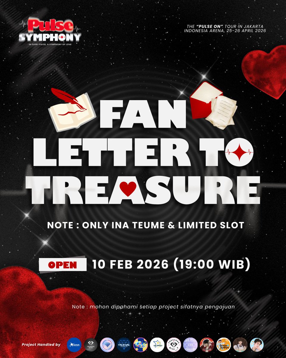 💌 LETTER FOR TREASURE 💌

Teume 👀
Sebuah project spesial untuk TREASURE
akan segera hadir ✨

Siapkan surat terbaik kalian 💖
Coming soon… 💎

#PULSEONinJAKARTA2026🇲🇨 #FeelThePulseSymphony
#TREASURE #트레저
