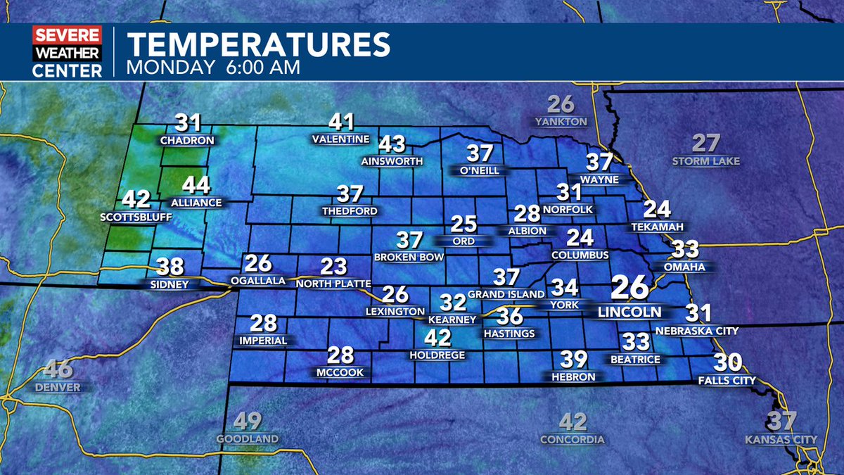 Good morning! Here's a look at your early morning temperatures.