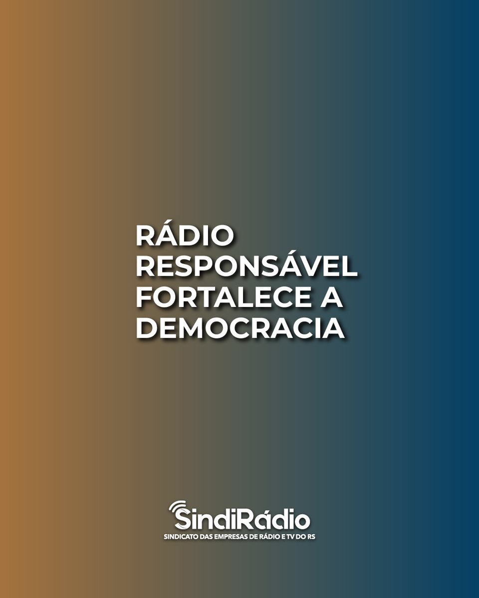SindiRadio's tweet photo. A responsabilidade editorial é um dos pilares da radiodifusão.

O cuidado com a informação fortalece a credibilidade das emissoras e contribui para uma sociedade mais bem informada. https://t.co/Sx7Qecgvwb
