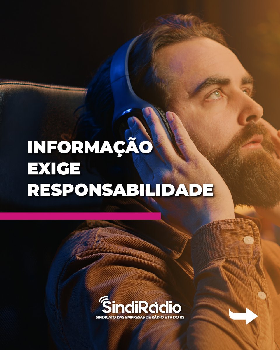 SindiRadio's tweet photo. A responsabilidade editorial é um dos pilares da radiodifusão.

O cuidado com a informação fortalece a credibilidade das emissoras e contribui para uma sociedade mais bem informada. https://t.co/Sx7Qecgvwb