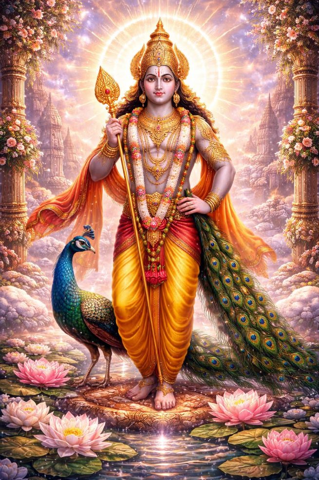 XGuruManoj's tweet image. Skanda–Murugan the Jñāna Murti 🦚🕉️

सुब्रह्मण्यं महाबाहुं ज्ञानशक्तिधरं विभुम् ।
मयूरवाहनं देवं स्कन्दं वन्दे जगद्गुरुम् ॥

Lord Murugan the Bearer of supreme knowledge and divine power, and The celestial teacher and guide of the universe. 🦚🕉️

Om Sarvana Bhava ⚜️ ❤️‍🔥 

#murugan
