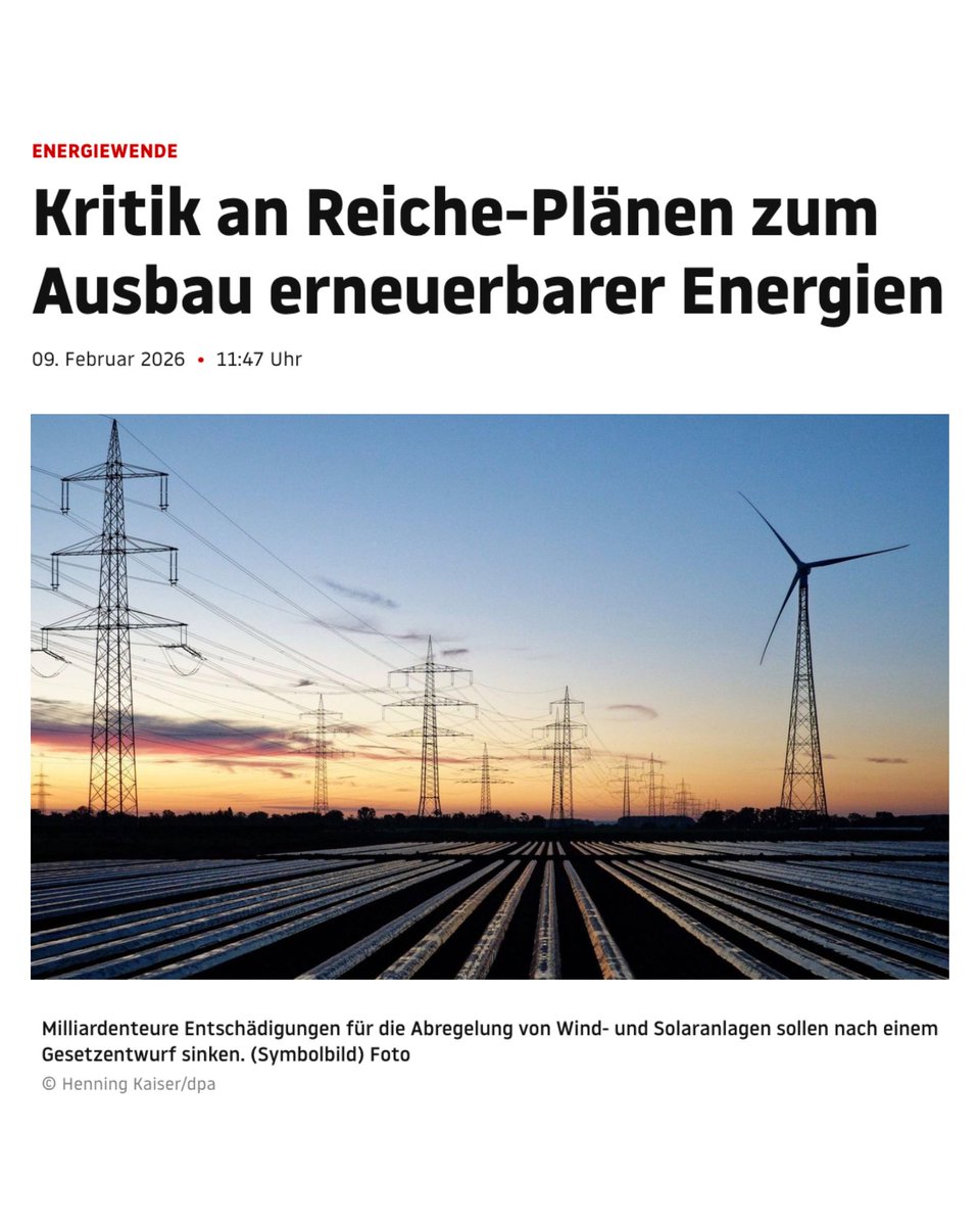 katdro's tweet image. Reiches Pläne sind ein harter Angriff auf die Energiewende, günstigen Strom &amp;amp; Wettbewerbsfähigkeit der Wirtschaft. Wer Wind &amp;amp; Solar bremst, macht Strom teurer &amp;amp; hält uns abhängig.
Wir brauchen schnelleren Ausbau &amp;amp; digitale Netze statt Investitionsbremsen.

stern.de/wirtschaft/new…
