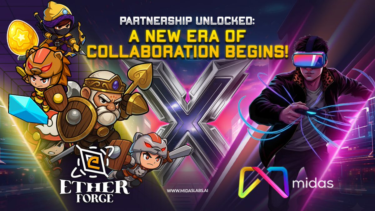 MidasLabs_Games's tweet photo. Midas x @EtherForge_io 

Today, we are joining forces with EtherForge, a strategy simulation game pioneering the Factory Battle Hybrid genre on Solana.

This partnership brings shared goals in on-chain gaming, real asset ownership, and competitive gameplay together under one vision.

EtherForge is building a new gaming experience where players build factories, forge Heroes and Monsters as NFTs, and deploy them into battles with real economic stakes.

For us at Midas, this partnership expands our presence in the Solana gaming ecosystem and connects us with builders focused on deep mechanics and lasting value.

We're not just connecting platforms.
We're aligning with teams pushing the boundaries of on-chain gameplay.
More updates soon. Stay ready.

🔷 https://t.co/9uSGmpLcT1
⚔️ https://t.co/AJvaG24zJu