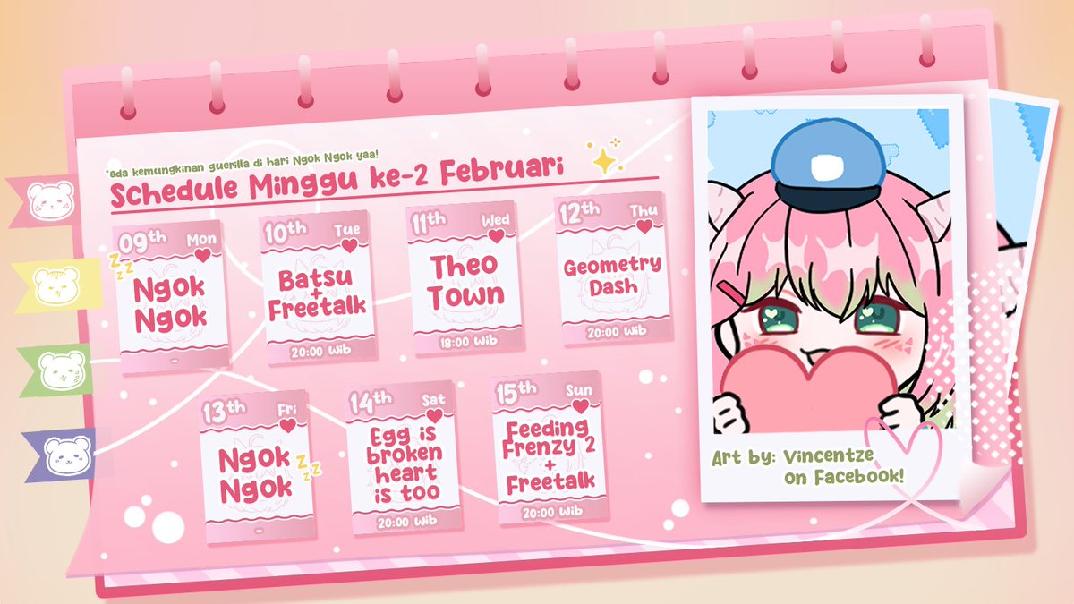 BWAAAAAA!!!! skejul rek hehe, kgn.

🐲General ° #MishikaAya 
🐲Live ° #MishiKak 
🐲Art ° #TerShiart 
🐲Memes ° #MemeShika
🐲Clip ° #TerAyaya
🐲Announcement ° #PerMishi