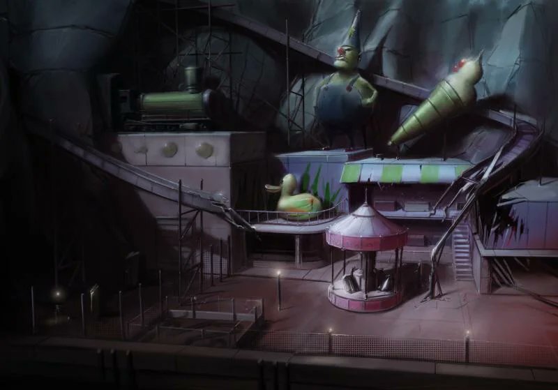 LEGOGameMuseum's tweet image. The concept team on LEGO Batman: The Video Game really cooked. Every piece of art just oozes atmosphere!