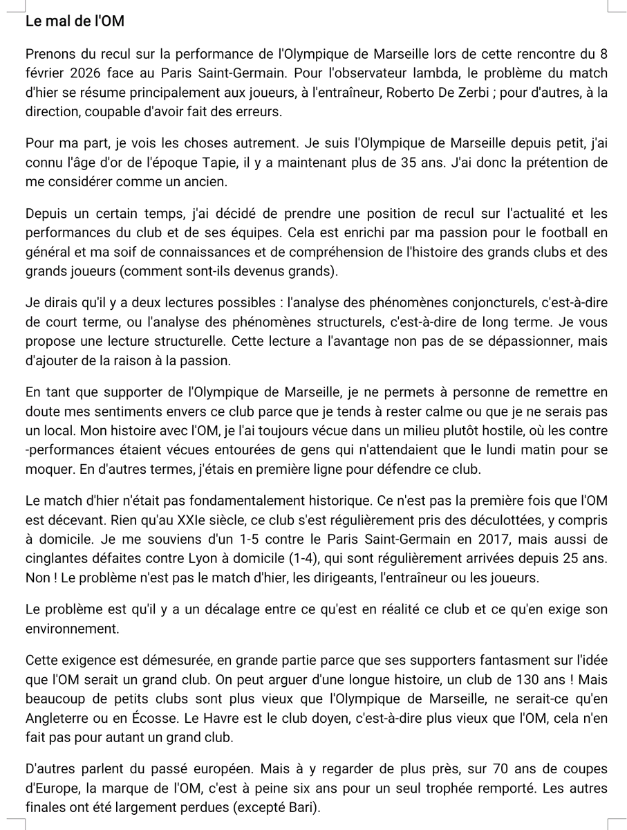 Karl_Peter_Abel's tweet photo. Petit texte à propos de la maladie de l'OM 
#TeamOM https://t.co/GWlXU91U3Z