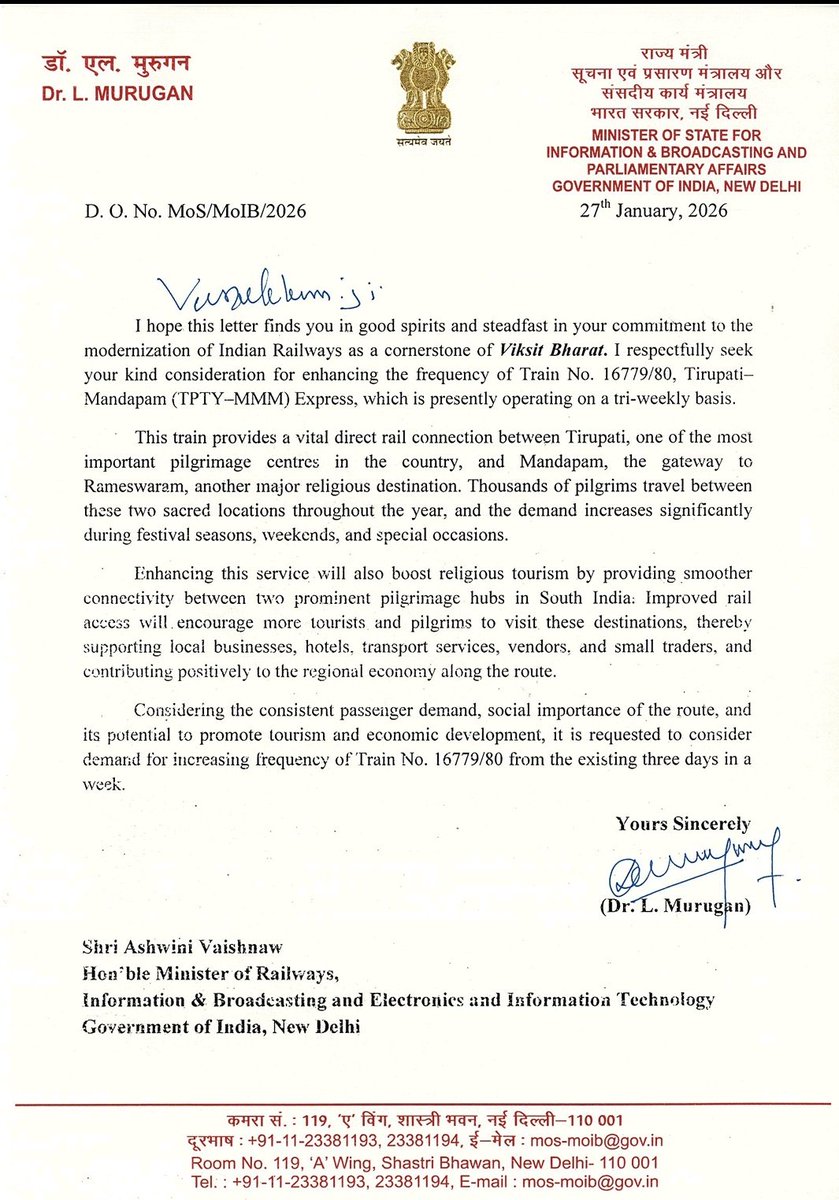 Dr.L.Murugan tweet media