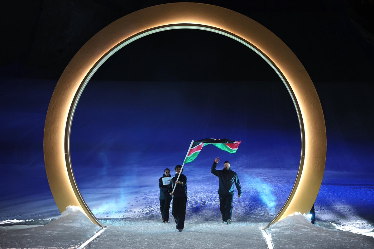 OlympicsKe's tweet photo. Dear Kenyans, on Valentines’ day something special will happen. A special kind of love.❤️

As the Winter Games go on in Milano Cortina, a special 18 year old, Issa Laborde will be  lifting our flag high in the cold mountains of Italy. A boy with hopes, dreams and a passion. His smile tells it all at the opening ceremony

Yes, that’s his mother, and his coach. 
Proudly pushing him as he prepares for competition on 14th February. 

This is our pride. Our athletes. Our flag. 🇰🇪