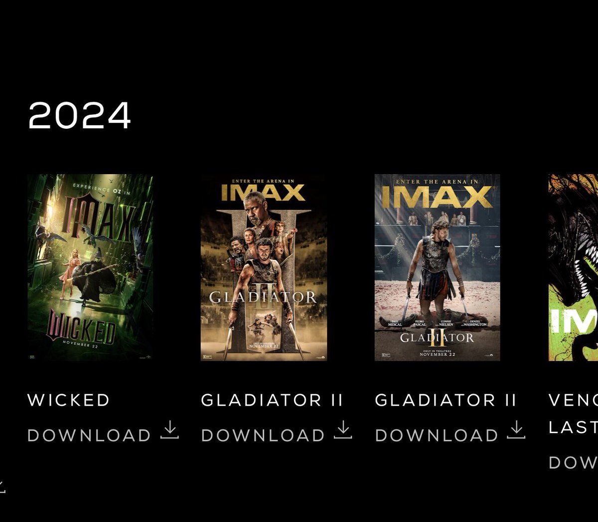 o_yakizakana's tweet photo. 別界隈で教えてもらったのですがIMAX公式HPからIMAXフォーマット作品のポスター画像がダウンロードできるそうです！
SWはもちろんBTTF、wickedも😍
FFさんはご存知の方多そうだなと思いつつ大感動したので共有させていただきます！
https://t.co/PWI9Z2mS3L https://t.co/KvpNlyKmHS