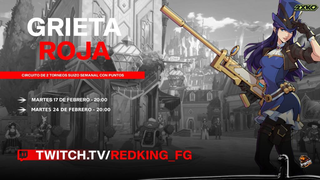 🦁 GRIETA ROJA 🦁

⚔️ El ring se enciende, los dúos se preparan y la Grieta Roja abre sus puertas con estos eventos de #2XKO 

📅 Martes 17 de febrero – 20:00
📅 Martes 24 de febrero – 20:00

✅ Inscripciones abiertas en el enlace del siguiente tweet @2xkoes