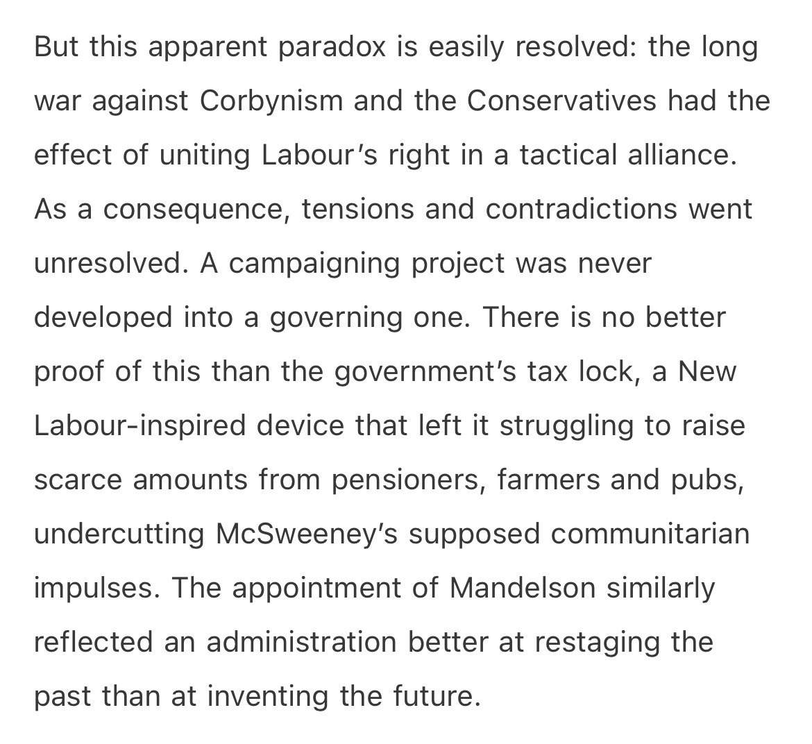 Useful insight from <a href="/georgeeaton/">George Eaton</a> on why Starmer’s government has been such a confused mess