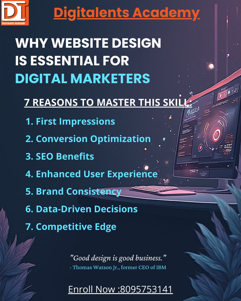DigitalentsA's tweet photo. Great website design = better traffic, trust &amp; conversions 🚀
Every digital marketer needs a high-performing website! 💻✨
#WebsiteDesign #DigitalMarketing #SEO #UX #MarketingTips https://t.co/Oequzdt5H6