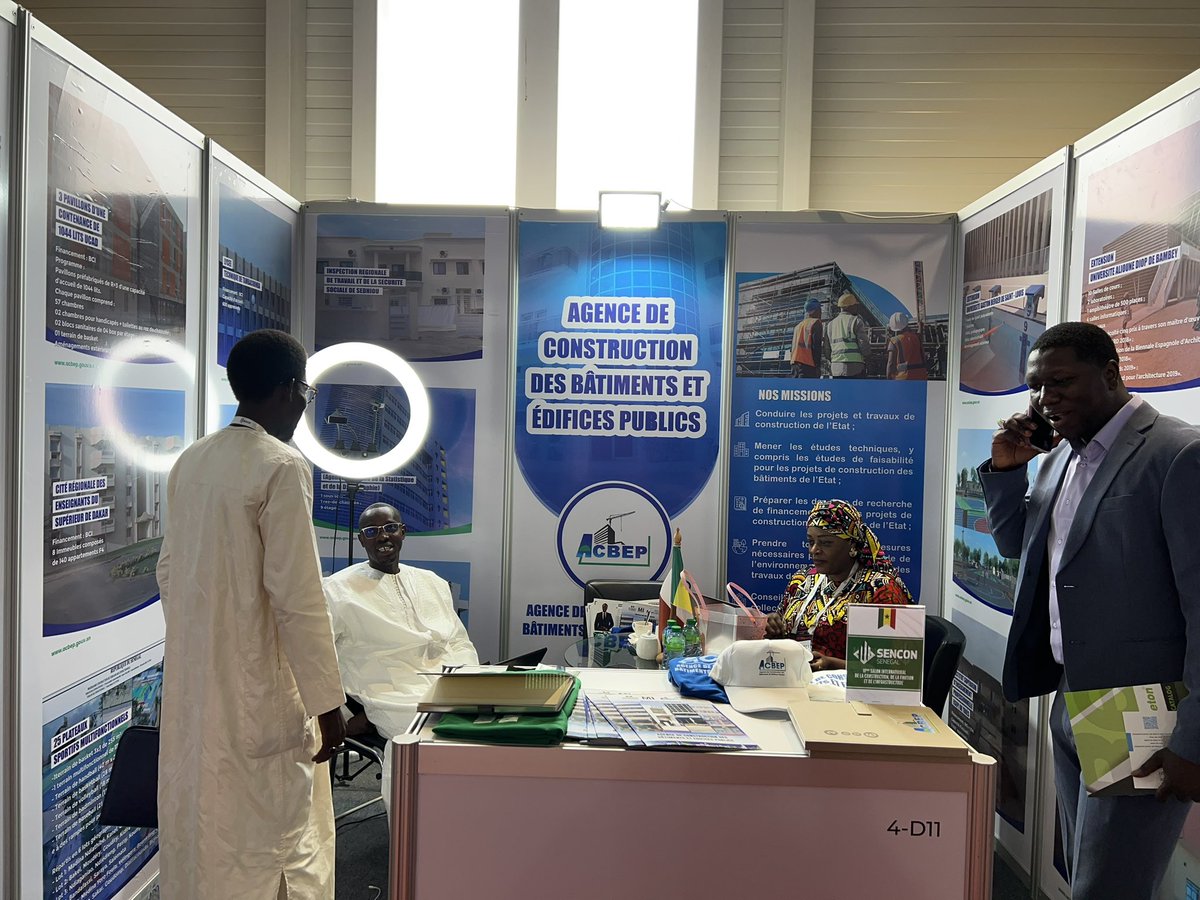 acbep2022's tweet photo. L’Agence de Construction des Bâtiments et Édifices Publics (ACBEP) a participé au Salon international de la construction, de la finition et des infrastructures (SENCON 2026), qui s’est tenu au CICAD de Diamniadio, du 5 au 7 février 2026. https://t.co/j28rRebMce