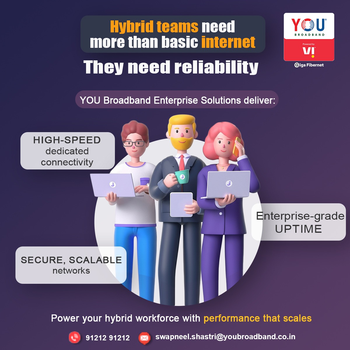 youbroadband's tweet image. Hybrid teams need more than just internet — they need reliability that never drops.

YOU Broadband – Powering hybrid teams with reliable enterprise connectivity.

#YOUBroadband #HybridWork #BusinessInternet #EnterpriseInternet #HighSpeedInternet #DedicatedConnectivity