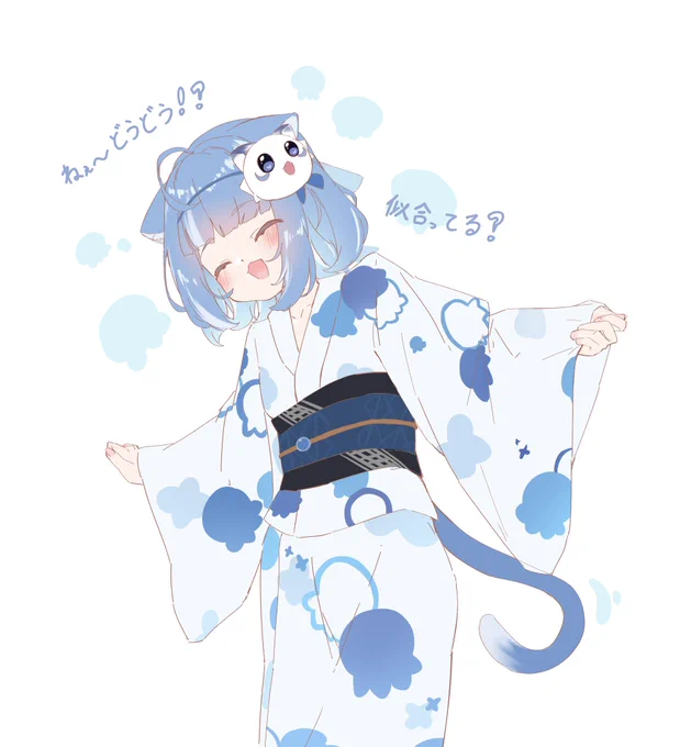 浴衣でご機嫌ろあちゃん! #ろあのお絵かき