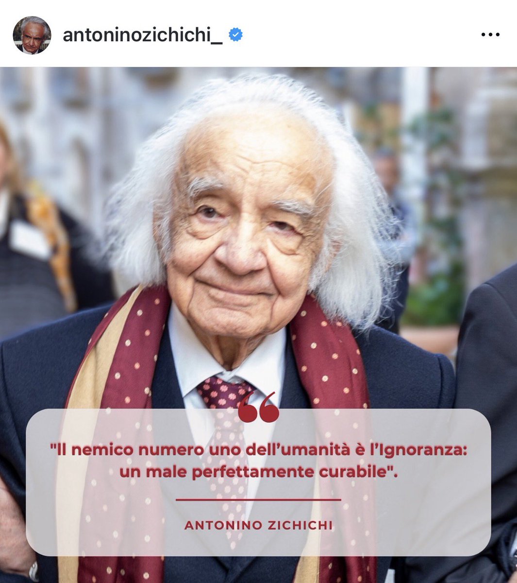 axe_xx_'s tweet photo. A Dio professore. 
Uomo straordinario, capace di vivere l’armonia tra fede e scienza, di spiegarci l’importanza della conoscenza, di raccontarci come la dimensione fisica e misurabile sia l’estensione di quella non fisica, e come l’intero creato risponda a un disegno divino imperscrutabile e meraviglioso. 

Da sempre e per sempre la mia riconoscenza e ammirazione. 
Riposi in pace.

“Il nemico numero uno dell’umanità è l’ignoranza: un male perfettamente curabile”.
Antonino Zichichi
