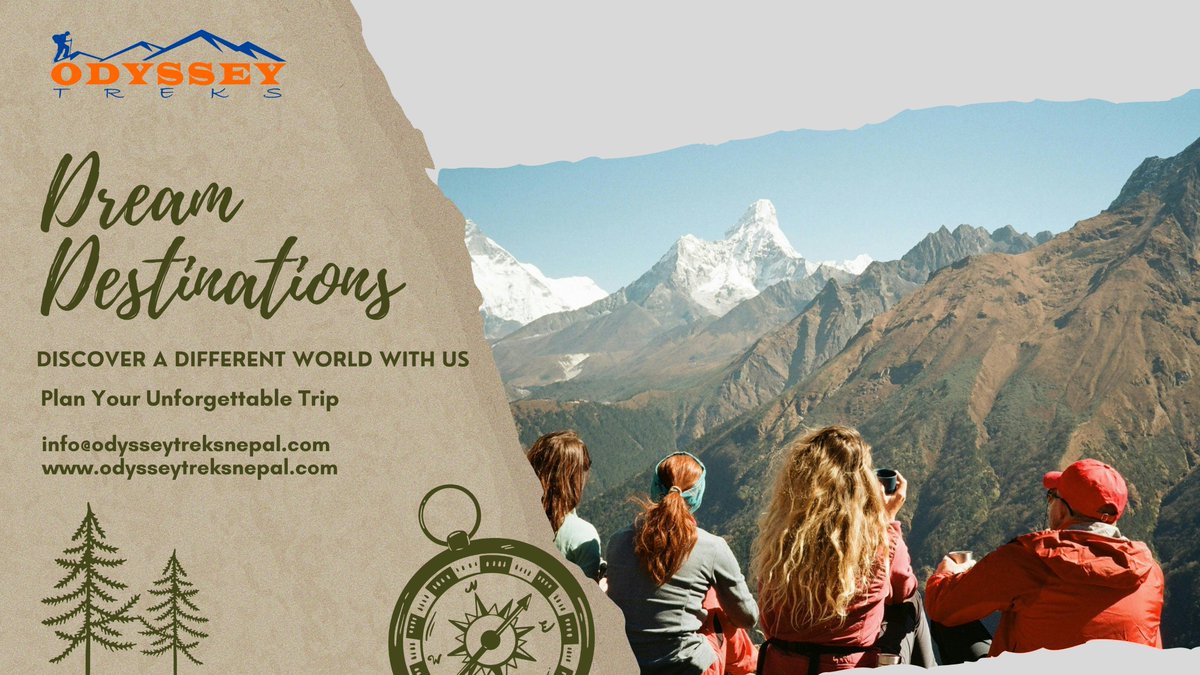Dream destinations start with bold steps. 🌄
Discover a world unlike any other with Odyssey Treks — unforgettable Himalayan adventures await.
📧 info@odysseytreksnepal.com
🌐 odysseytreksnepal.com

#OdysseyTreksNepal #TrekkingNepal #ExploreNepal #AdventureTravel
