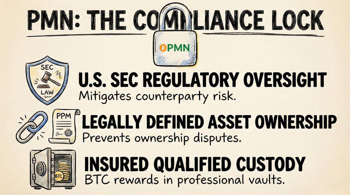 Pivotal_ts's tweet photo. PMN: Securing Your Wealth with a "Compliance Lock"Mitigating counterparty risks under SEC oversight. Your rewards are held in insured, qualified third-party custody. Stability is the new alpha.
#PMN #Bitcoin #RWA #SecurityTokens #BTC https://t.co/XfPDfRe7Zf