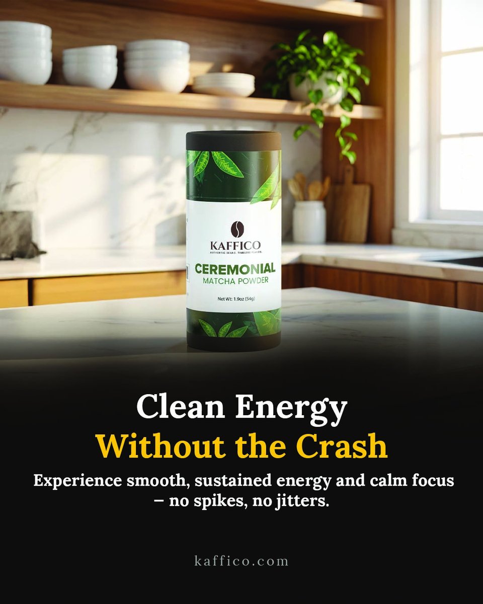 kafficoofficial's tweet photo. Start your day with Kaffico Ceremonial Matcha Powder
Rich, smooth, and full of natural energy. Perfect for a calming ritual or a creamy latte.
100% natural, vegan & gluten-free.
Shop now & save 10%!
https://t.co/7lVLU2IfzG
#Matcha #GreenEnergy #VeganMatcha #NaturalBoost https://t.co/BqaGPQbuCN
