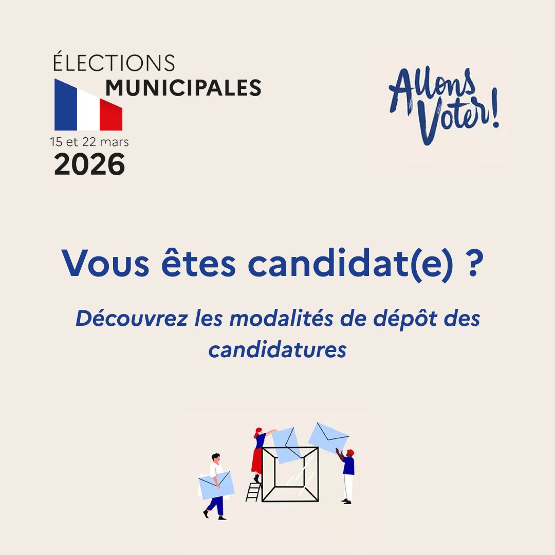 Image de Préfète de l'Isère - #Municipales2026 🗳️| Vous souhaitez vous présenter aux élections municipales des 15 et 22 mars 2026