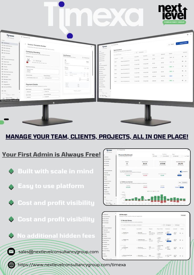 TRY TIMEXA FOR FREE TODAY! It's been 2 weeks since the launch of our new Project Management Tool - Timexa! The feedback has been incredible, but the best is yet to come! Your first admin user is completely free! Start your Timexa journey today! timexa.app/plans