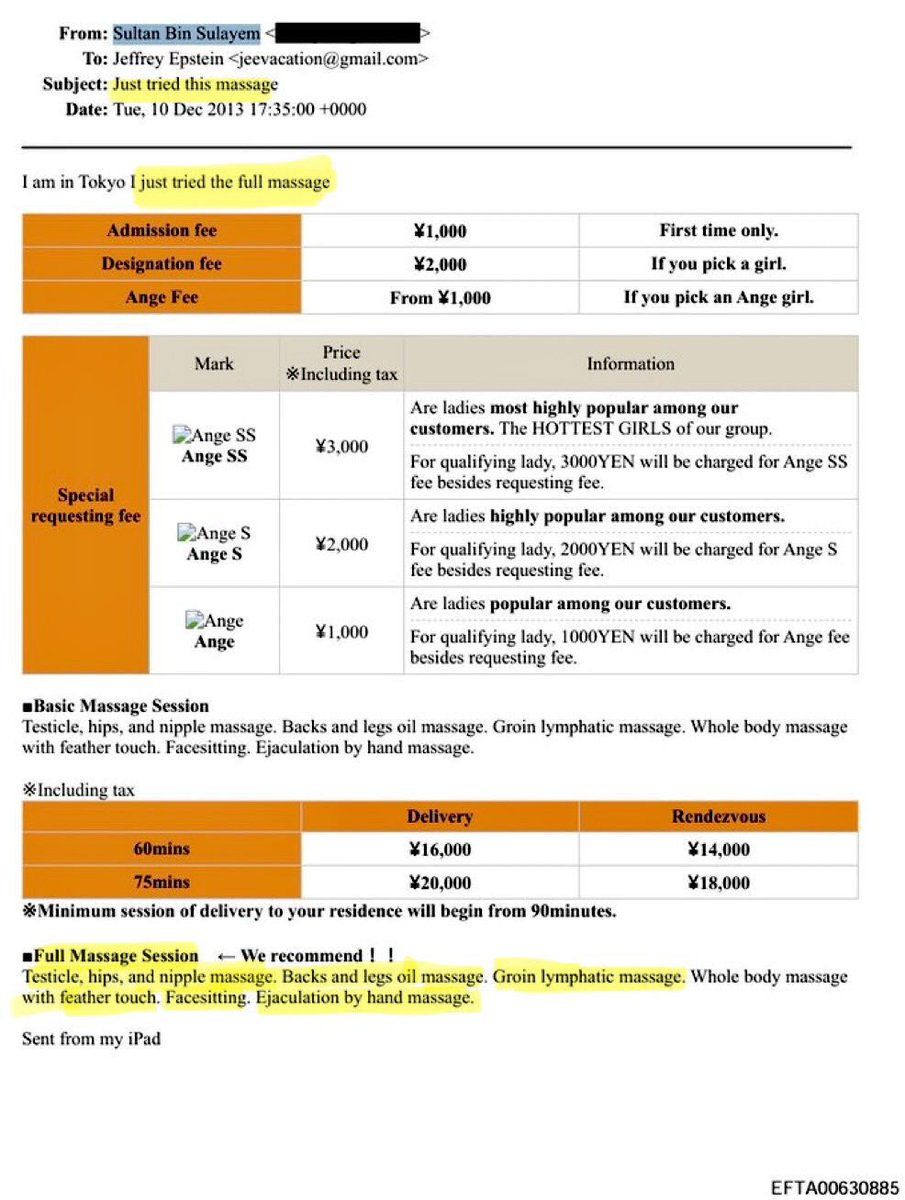 فضيــحة بجلاجل

الإماراتي سلطان بن سليم رئيس مجلس إدارة موانئ دبي في جلسة تدليك مع فتيات من اليابان، كان عبارة عن :

- جلوس فتاة على وجه سلطان بن سليم
- تدليك المناطق الحساسة
- القذف اليدوي