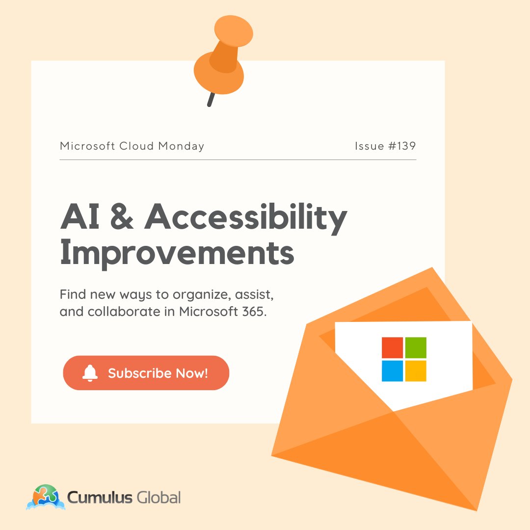 Agents in OneDrive use your content to make tasks easier and quicker. 
Discover more in this week’s #MicrosoftCloudMonday Bulletin: jump.cumulusglobal.com/3Mc1Xe0 

#Microsoft365 #OneDrive #SmallBusiness #ManagedCloudServices