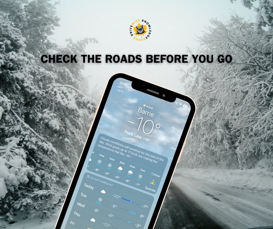 Winter driving in Ontario comes with it's own challenges, snow , ice and slippery toads can make every trip risky. Before you head out, always check the lates road and weather conditions, plan your route, and drive cautiously. Staying prepared helps prevent accidents.🚗