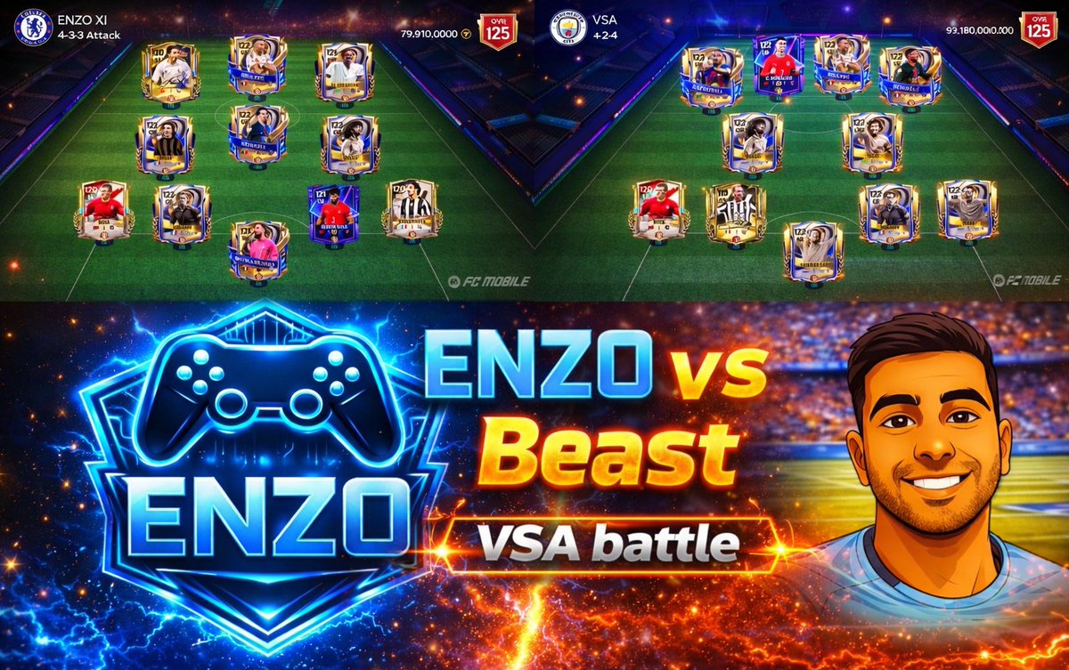 ⚔️ VSA battle against <a href="/Akash62455881/">Akash_Beast</a>

🎮 Who will win the Best of 3 matches❓
Don’t miss the action!

👉 Subscribe to our channel to watch the full battle tomorrow and find out the winner 👑

Enzo 👇
youtube.com/@enzo9gaming?s…

Akash_beast👇
youtube.com/@akashlathwal1…