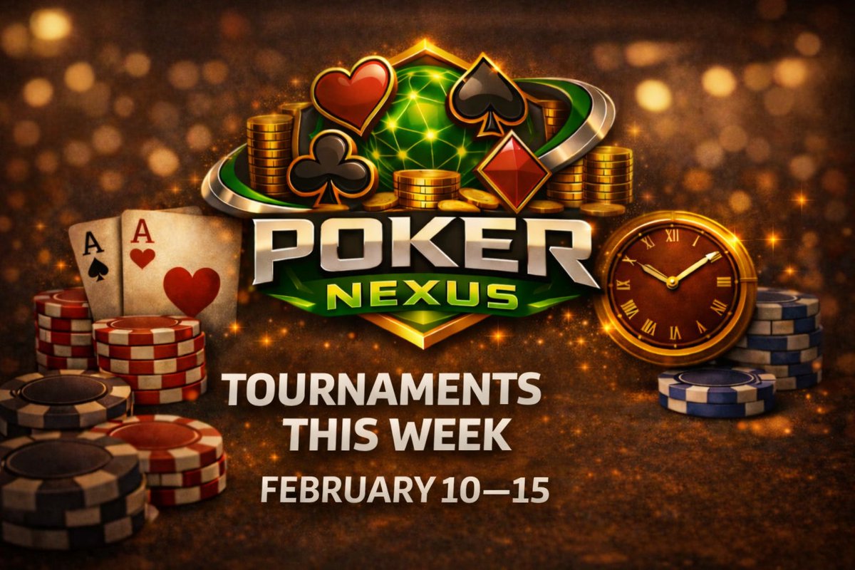 🗓 PokerNexus — Weekly Tournament Schedule (Feb 10–15) ♠️🔥

 3 tournaments this week: $50 + $5 Buy-in pool + $100

Tue (Feb 10) — 18:00 UTC
🔒 Referral-Only Freeroll — $50
✅ Steam22 ref 2017zl + approved
⏳ Apply by Mon (Feb 9) 23:59 UTC → DM Helixo_1 in telegram (Steam22