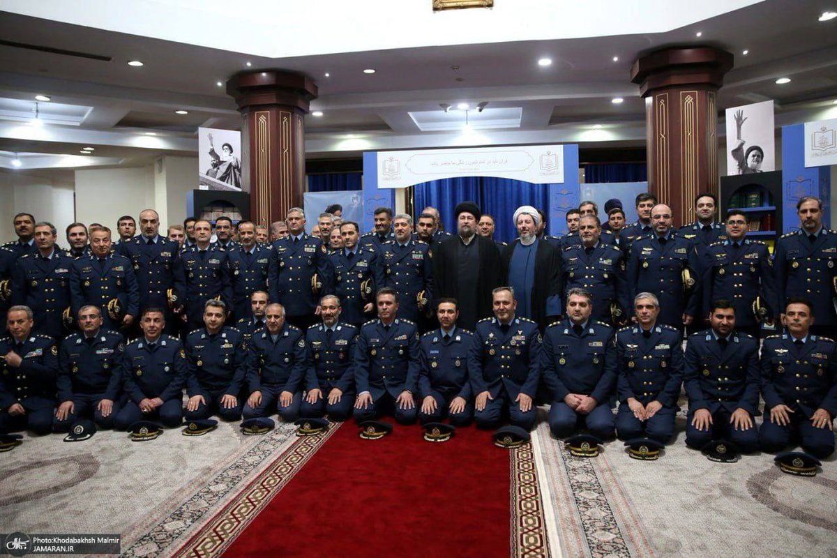 The commanders of the Iranian Army Air Force, who traditionally swore allegiance to the Supreme Leader every February since the 1979 revolution, instead met on Sunday with Hassan Khomeini, the grandson of the founder of the Islamic Republic, Ruhollah Khomeini, after the Supreme
