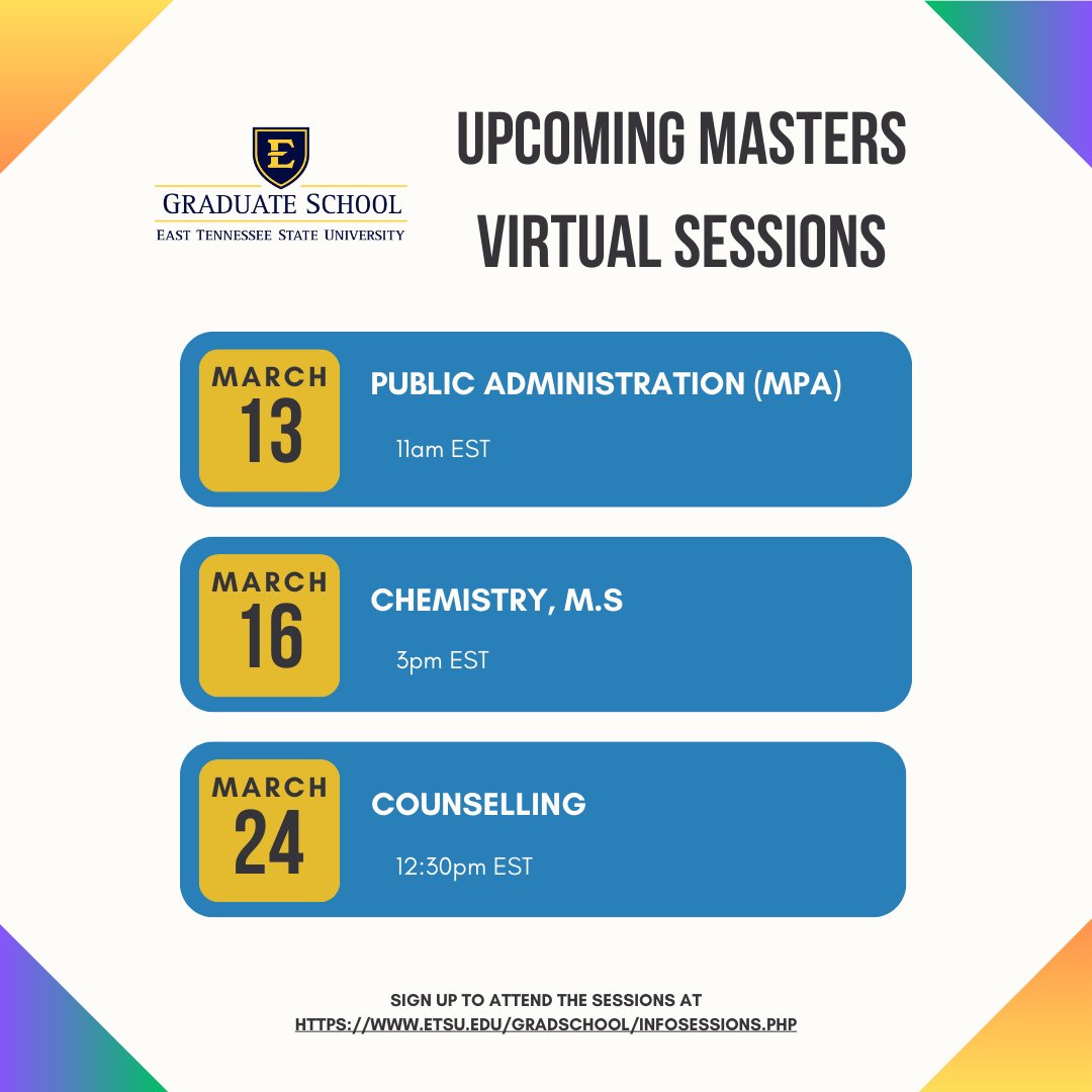 Aspiring students, please take note of these important dates to learn more about your desired program this March.